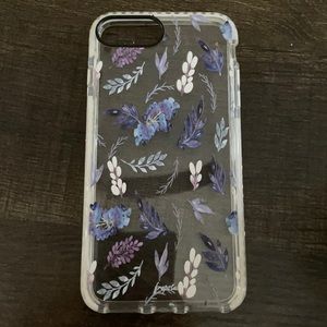 iPhone 8 Plus clear floral case